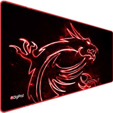 Digipod Gaming Oyuncu Mousepad  90X40 XXL  Kaymaz Taban  4mm  Kalınlık KIZIL EJDERHA