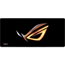 Digipod Gaming Oyuncu Mousepad  90X40 XXL  Kaymaz Taban BLACK ROG 4mm Kalınlık