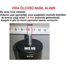 Orta Plastik Mobilya Koltuk Kanepe Ayağı Tek Adet Siyah 10 - 14 cm 5/16 Vida  (Vida Ölçüsüne Dikkat)