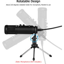 Shopfocus Katlanabilir Masaüstü Mikrofon Tripod Standı 5/8 Inç (Yurt Dışından)