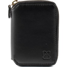 Pirci Deri Mini Cüzdan Siyah