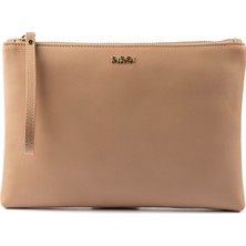 Pirci Deri Kadın El Çantası Somon