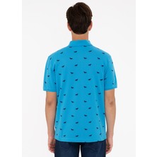 U.S. Polo Assn. Polo Yaka Regular Fit Mavi Erkek T-Shirt