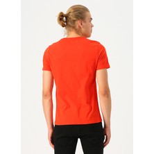 Aeropostale O Yaka Bordo Baskılı Erkek T-Shirt