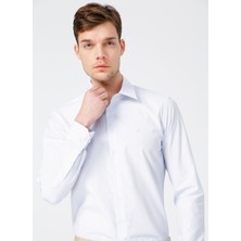 Pierre Cardin Erkek Açık Mavi Çizgili Slim Fit Gömlek