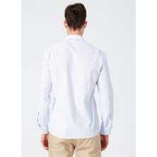 Pierre Cardin Erkek Açık Mavi Çizgili Slim Fit Gömlek