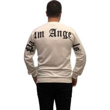 Amor Man Palm Angels Sırt Boyun Baskılı Bambu Dokuma Trend Erkek Sweatshirt