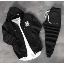 Amor Man Kapüşonlu Tam Fermuarlı Içi Komple Pamuk Tam Kışlık Erkek Eşofman Takımı