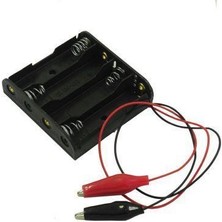 Motorobit 4'lü Aa Pil Yuvası - Krokodil Kablolu