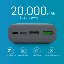 Mf Product Jettpower 0662 2.1A Micro USB + Type-C 20000 Mah Powerbank