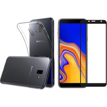 Kılıfist Samsung Galaxy J6 Plus Şeffaf Silikon Kılıf +6d Nano Kırılmaz Cam