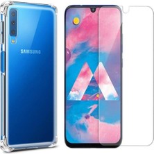 Kılıfist Samsung Galaxy A50 Kılıf Kenar Korumalı Antişok Silikon + Cam
