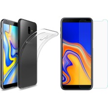 Kılıfist Samsung Galaxy J6 Ince Şeffaf Esnek Silikon Kılıf + Kırılmaz Cam