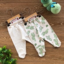 Renkli Puset 2'li Penye Bebek Pijama Takım Kaktüs