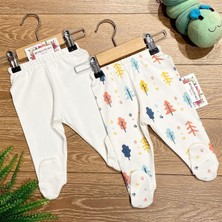 Renkli Puset 2'li Penye Bebek Pijama Takım Çam Ağacı