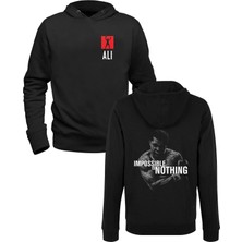 Alfa Tshirt M.ali Dijital Baskılı Siyah Ön Arka Baskılı Sweatshirt