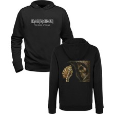 Alfa Tshirt Iron Maiden Tasarımlı Resimli Siyah Ön Arka Baskılı Sweatshirt