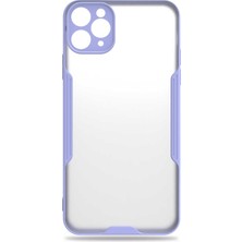 Hesaplı Dünya Apple iPhone 11 Pro Max Kılıf Şeffaf Arka Renkli Çerçeve Hpr