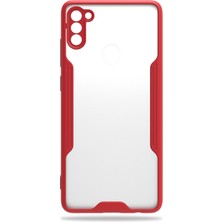 Hesaplı Dünya Samsung Galaxy M11 Kılıf M015 Şeffaf Arka Renkli Çerçeve Hpr