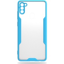 Hesaplı Dünya Samsung Galaxy A11 Kılıf A115 Şeffaf Arka Renkli Çerçeve Hpr