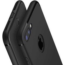 Kılıfist Apple iPhone 8 Plus Kılıf Mat Silikon Kılıf Şarj Tıpalı + Temperli Cam