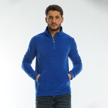 Slazenger SOLID IN Erkek Polar Saks Mavi