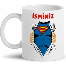 Hediye Center  Superman Kişiye Özel Isim Baskılı Kupa Bardak D05