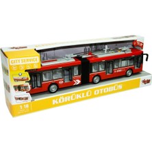 Vardem 1:16 Sürtmeli Sesli Işıklı Körüklü Otobüs - Kırmızı