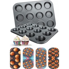 Mallame Cupcake Muffin Kalıbı Kek Kapsülü Muffin Kalıbı Çörek Browni Kek Kapsülü 12 Fincan Fırın Tepsisi