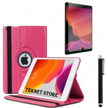 TEKNETSTORE Apple Ipad 10.2 Inç 9.nesil Uyumlu 360 Dönebilen Tablet Kılıfı + Ekran Koruyucu + Dokunmatik Kalem