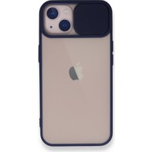 Caseart Apple iPhone 13 Kapak Lensi Açılır Kapanır Kamera Korumalı Kılıf - Lacivert