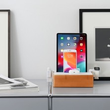 Alldock Wireless Kablosuz Şarj Standı - Bambu / Beyaz