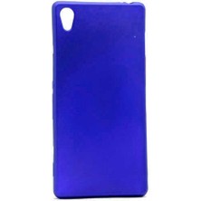 Canpay Sony Xperia Z3 Kılıf Premium Serisi Elden Kaymaz Pürüzsüz Yumuşak Esnek Saks Mavi