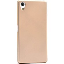Canpay Sony Xperia Z3 Kılıf Premium Serisi Elden Kaymaz Pürüzsüz Yumuşak Esnek Gold