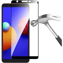 Canpay Samsung Galaxy A01 Core Ekran Koruyucu Full Tam Kaplayan Kavisli Tempered Cam