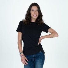 Think Simple Kadın Basic T-Shirt - Siyah