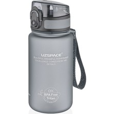 Uzspace 3034 Tritan Süzgeçli Matara Gri 350 ml