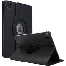 Microsonic Apple iPad Pro 12.9'' 2021 5. Nesil Kılıf (A2378-A2461-A2379-A2462) 360 Rotating Stand Deri Siyah