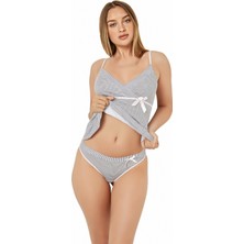 Sevim Likralı Tangalı Tunik Takım 3496