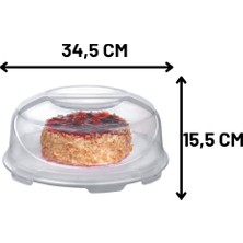 Melkan Home Pasta Fanusu & Kek Fanusu Kilitli Kapaklı Pasta Fanusu 7 Litre