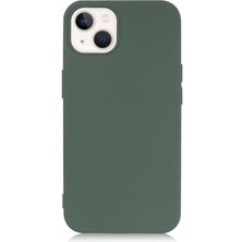 Kzy Apple iPhone 13 Kapak Içi Kadife Lansman Lux Silikon Kılıf - Yeşil