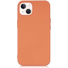 Kzy Apple iPhone 13 Mini Kapak Içi Kadife Lansman Lux Silikon Kılıf - Turuncu