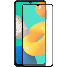 Kzy Samsung Galaxy M32 Tam Kaplayan Temperli Ekran Koruyucu Cam