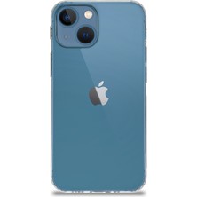 Kzy Apple iPhone 13 Mini Kapak Köşe Korumalı Tıpalı Şeffaf Kılıf