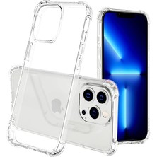 Kzy Apple iPhone 13 Pro Max Kapak Şeffaf Airbag Antishock Köşe Korumalı Silikon Kılıf