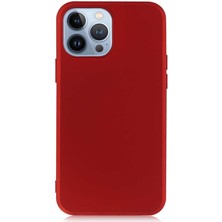 Kzy Apple iPhone 13 Pro Max Kapak Premium Rubber Silikon Kılıf - Kırmızı