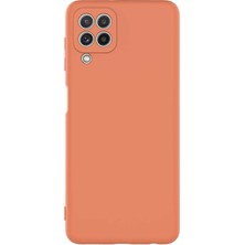 Kzy Samsung Galaxy M32 Kapak Içi Kadife Lansman Lux Silikon Kılıf - Turuncu