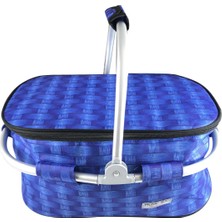 Picnic Bag Taşınabilir Yalıtımlı Desenli Piknik Çantası - Piknik Sepeti - Kamp Çantası 27 L