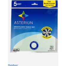 Asterion Mikrofilament Teknolojiden Mamul %100 Mikrofiber Temizlik Bezi