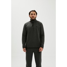Bad Bear Backup Half Zip Erkek Gri Sweatshirt